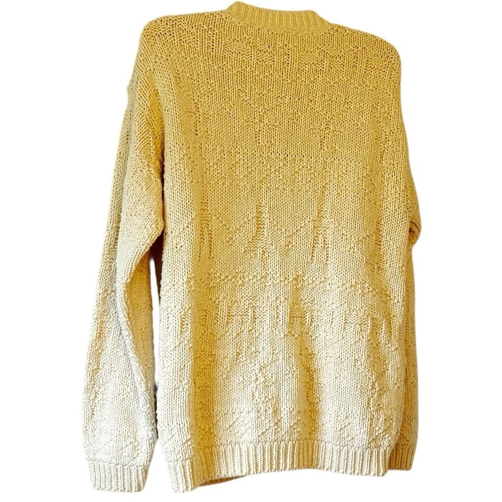 Fisherman Sweater ALPS Vintage Cardigan Ivory Chunky Brass Buttons Scandi Girl - Picture 5 of 8